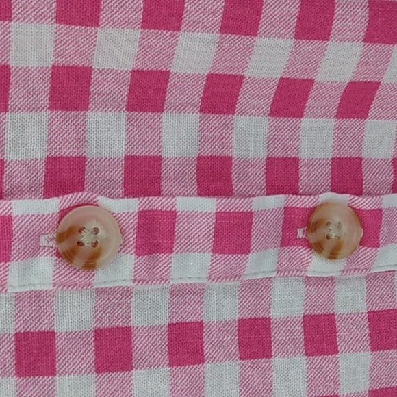 Torrid 2X Gingham Fit & Flare Rayon Slub Button Up 3/4 Sleeve Top - Picture 5 of 9